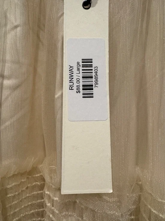 NWT Anthropologie Pinch Tiered Tulle  Overlay Skirt Sz L Ethereal Romantic Boho - Picture 3 of 16